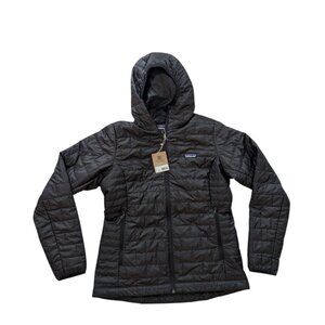 Patagonia Nano Puff Black Hoody Jacket Women's Size Large L Hoodie New w/Tags